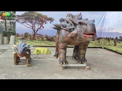 Ankylosaurus realistico del dinosauro Animatronic a grandezza naturale impermeabile del parco a tema per il parco di divertimenti