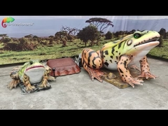 Resistenza a grandezza naturale dell'acqua della rana degli animali Animatronic realistici della decorazione del paesaggio