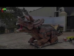 Dinosauro Animatronic a grandezza naturale realistico Trceratops giurassico per il parco di divertimenti