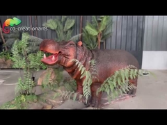 Animali animatronici realistici simulando l'ippopotamo per la decorazione del parco zoologico
