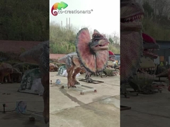 Dilophosaurus Animatronic Fabbrica Dimensione vita Parco di divertimenti Animatonic Dinosauro Dilophosaurus