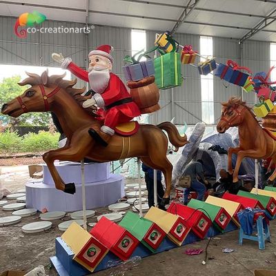 comprare Lanterna di Santa Horse Resin Gift Box Zigong della decorazione di Natale per il parco di divertimenti online manufacture