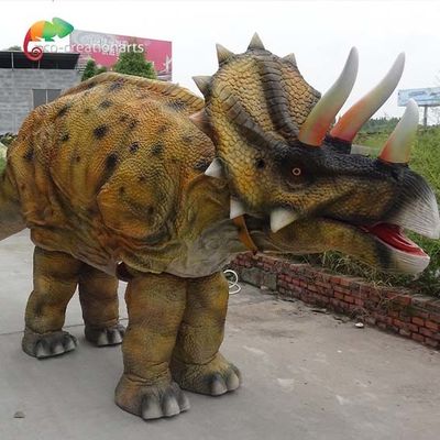 Costume adulto del dinosauro di due triceratopi