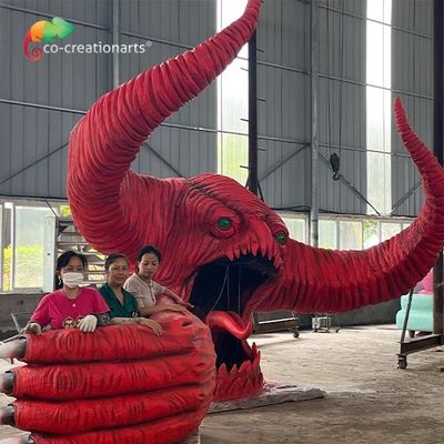 comprare Decorazione all'aperto del parco di divertimenti di Animatronics su ordine rosso del mostro online manufacture