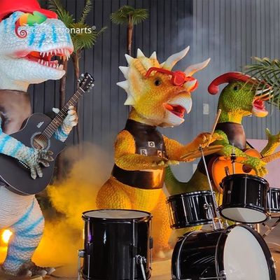 Banda Animatronic su misura del dinosauro per il parco di divertimenti