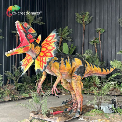 Suono realistico Movimenti realistici Di alto livello Dilophosaurus Dinosauro per l'esposizione
