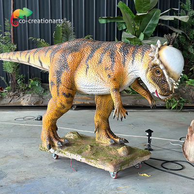Un buon prezzo. Dinosauro animatronico a grandezza naturale Simulazione di Pachycephalosaurus Battaglia per l'attrazione a tema giurassico in linea