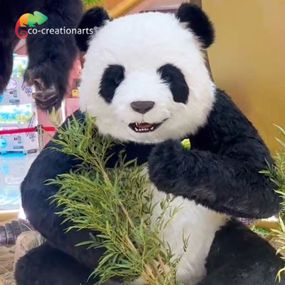 Animali robotici realistici Panda animato per il parco di divertimenti