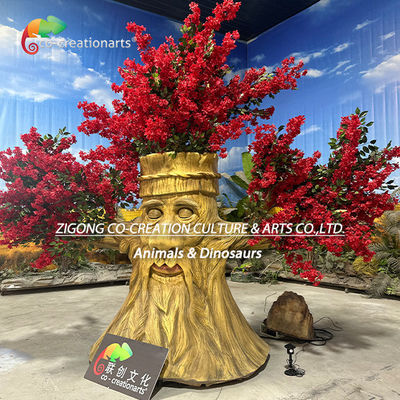 Albero animatronico parlante personalizzato con colore e forma personalizzati per la decorazione del parco a tema