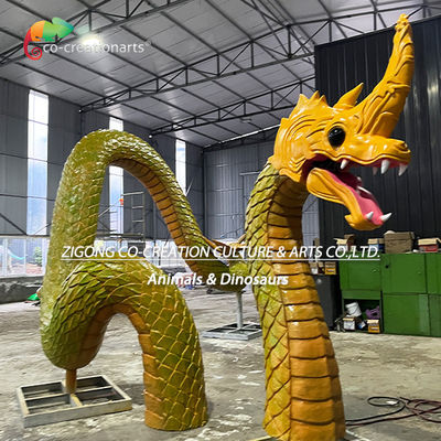 Dragone orientale animatronico realistico: scale luminose e movimenti dinamici per esposizioni immersive del parco a tema