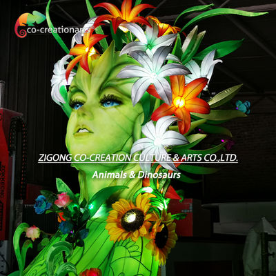 Scultura Fatata Floreale Incantata Illuminata con Gambe di Energia Cristallina | Arte Luminosa di Fantasia Botanica