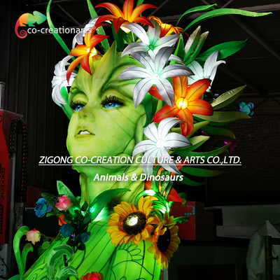comprare Scultura Fatata Floreale Incantata Illuminata con Gambe di Energia Cristallina | Arte Luminosa di Fantasia Botanica fabbricazione online