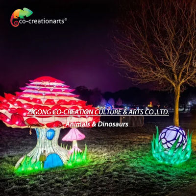 Illuminated Mushroom House Lantern Sculpture For Fantasy Light Festivals And Theme Parks