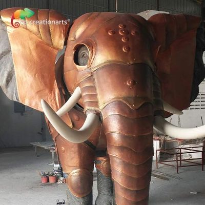 Un buon prezzo. Mall Decoration Custom Made Animatronics Fiberglass Elephant Statue 4.5 meters in linea