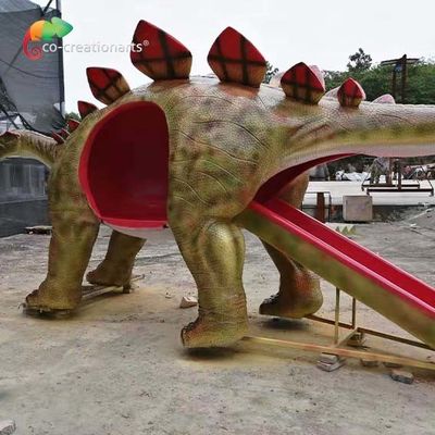 Un buon prezzo. Scorrevole su misura di stegosauro della vetroresina di 6M Dinosaur Playground Equipment in linea